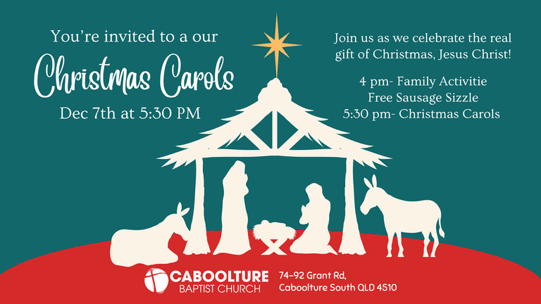 Banner Image for the Christmas Carols event at Caboolture Baptist Church