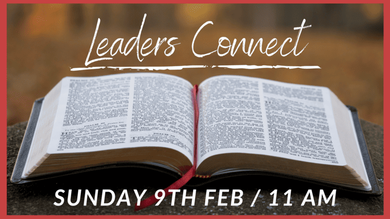 Banner for event 'Leaders Connect' at Caboolture Baptist Church