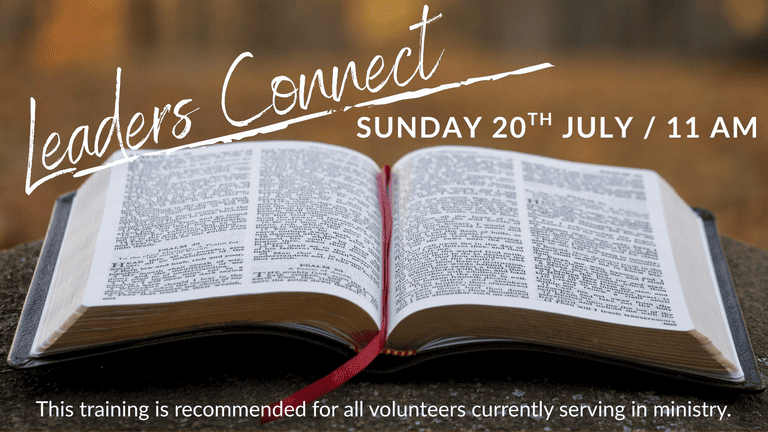 Banner for event 'Leaders Connect' at Caboolture Baptist Church