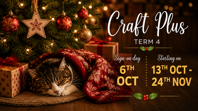 Term 4 flyer for Craft Plus at Caboolture Baptist Church